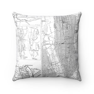 Map of New York Pillow